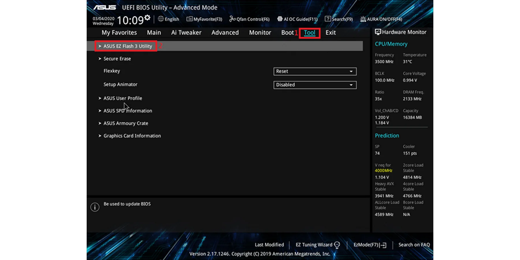انتخاب فلش USB و فایل BIOS