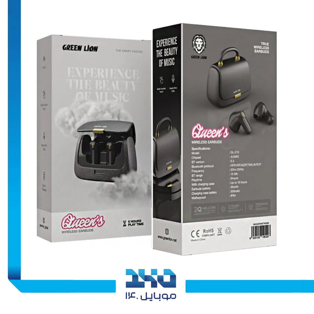 هندزفری بی سیم گرین لاین مدل Queens True Wireless Earbuds