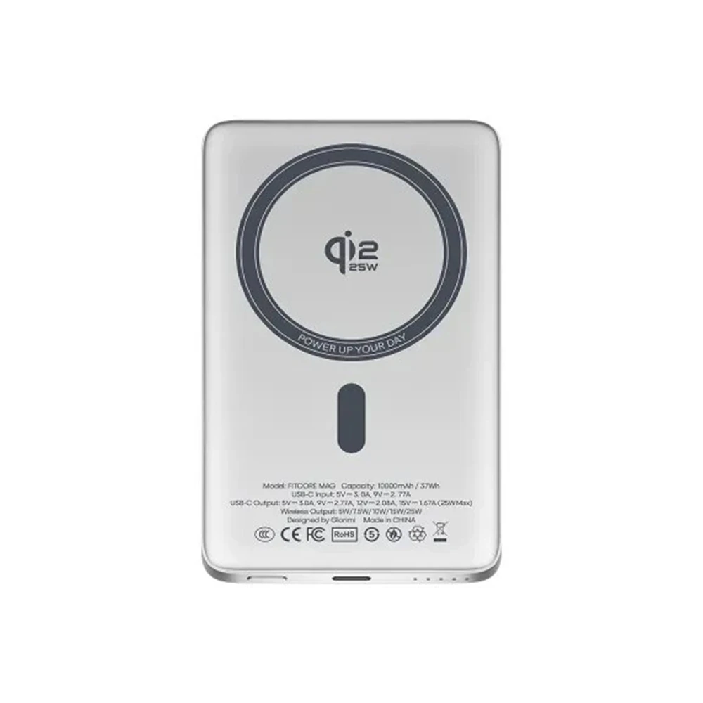 پاوربانک گلوریمی ظرفیت 10٫000 میلیآمپرساعت مدل FitCore Mag Qi2