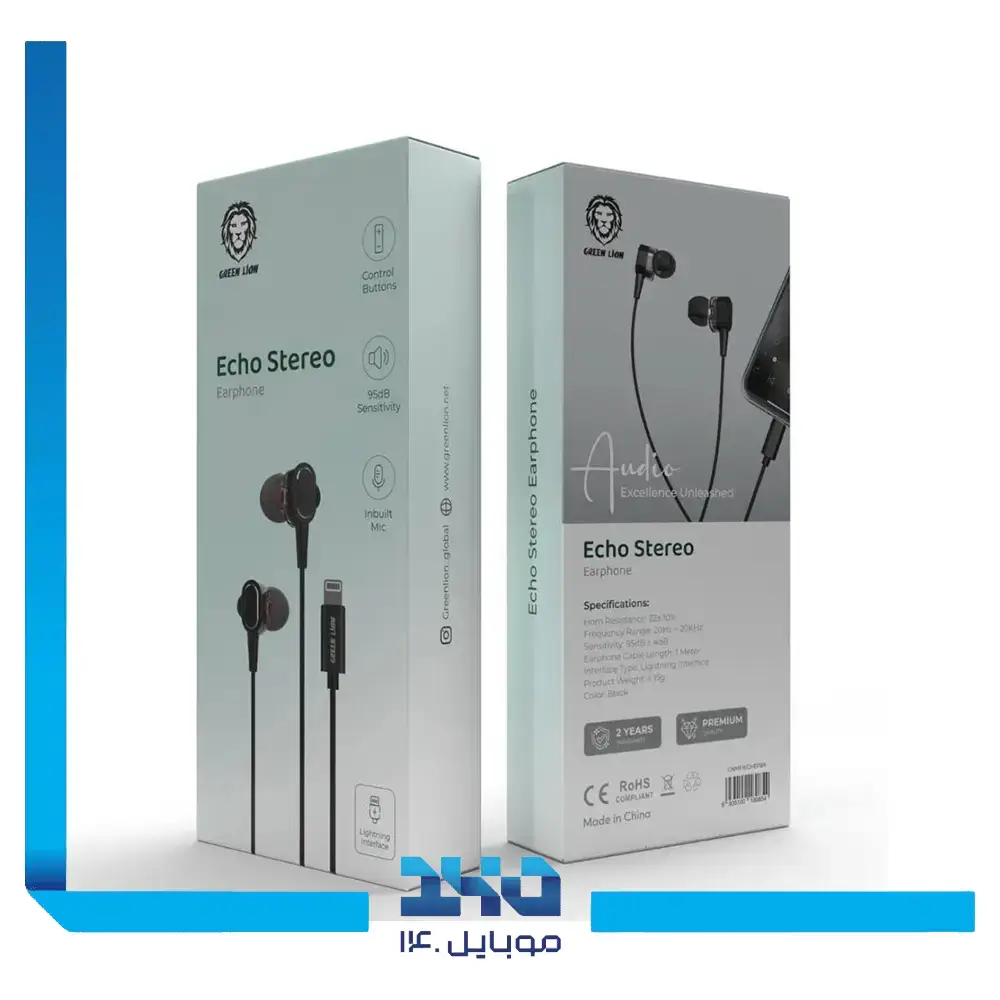 هندزفری سیمی گرین لاین لایتنینگ مدل Echo Stereo