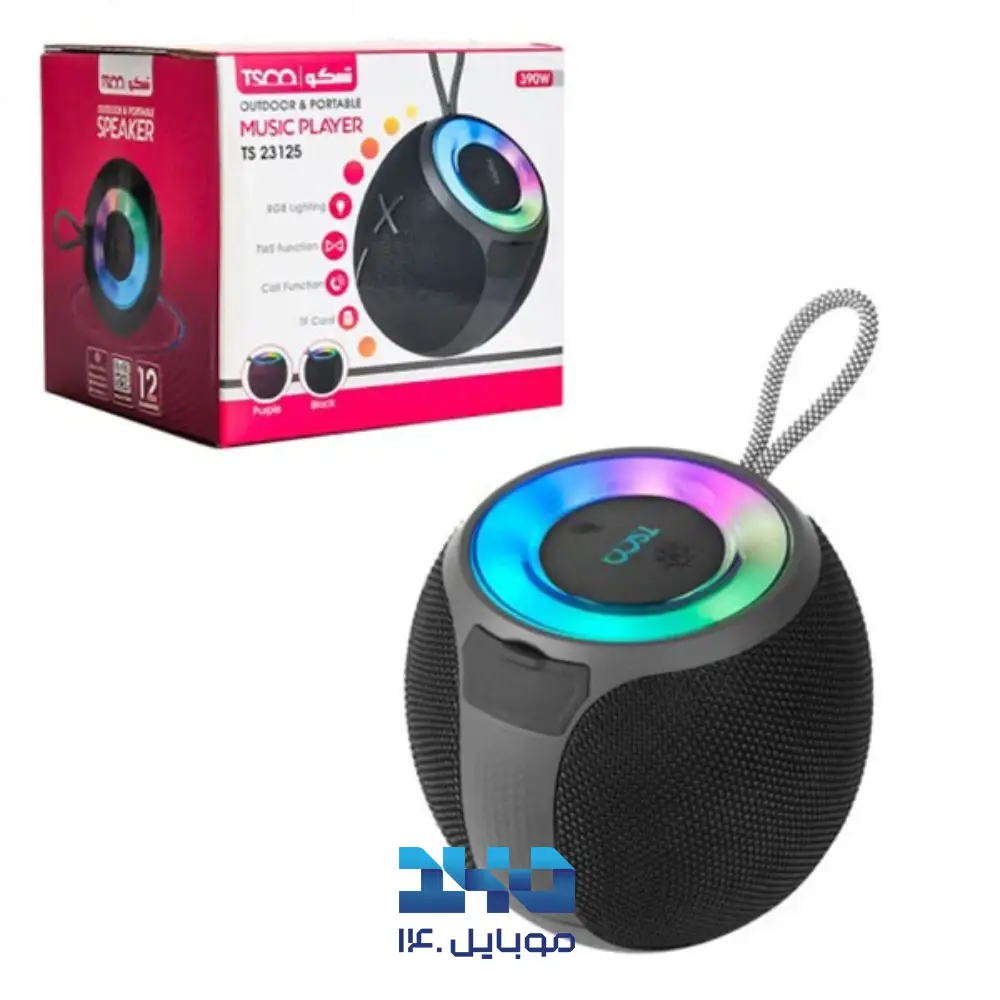 اسپیکر بلوتوثی قابل حمل تسکو مدل TS 23125 با رقص نور