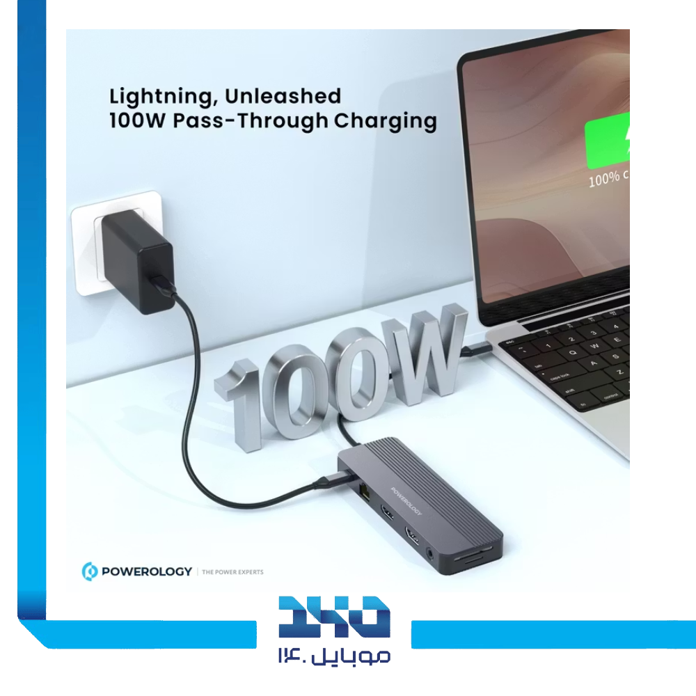 هاب 12 در 1 USB-C پاورولوژی مدل PWYSTC8721
