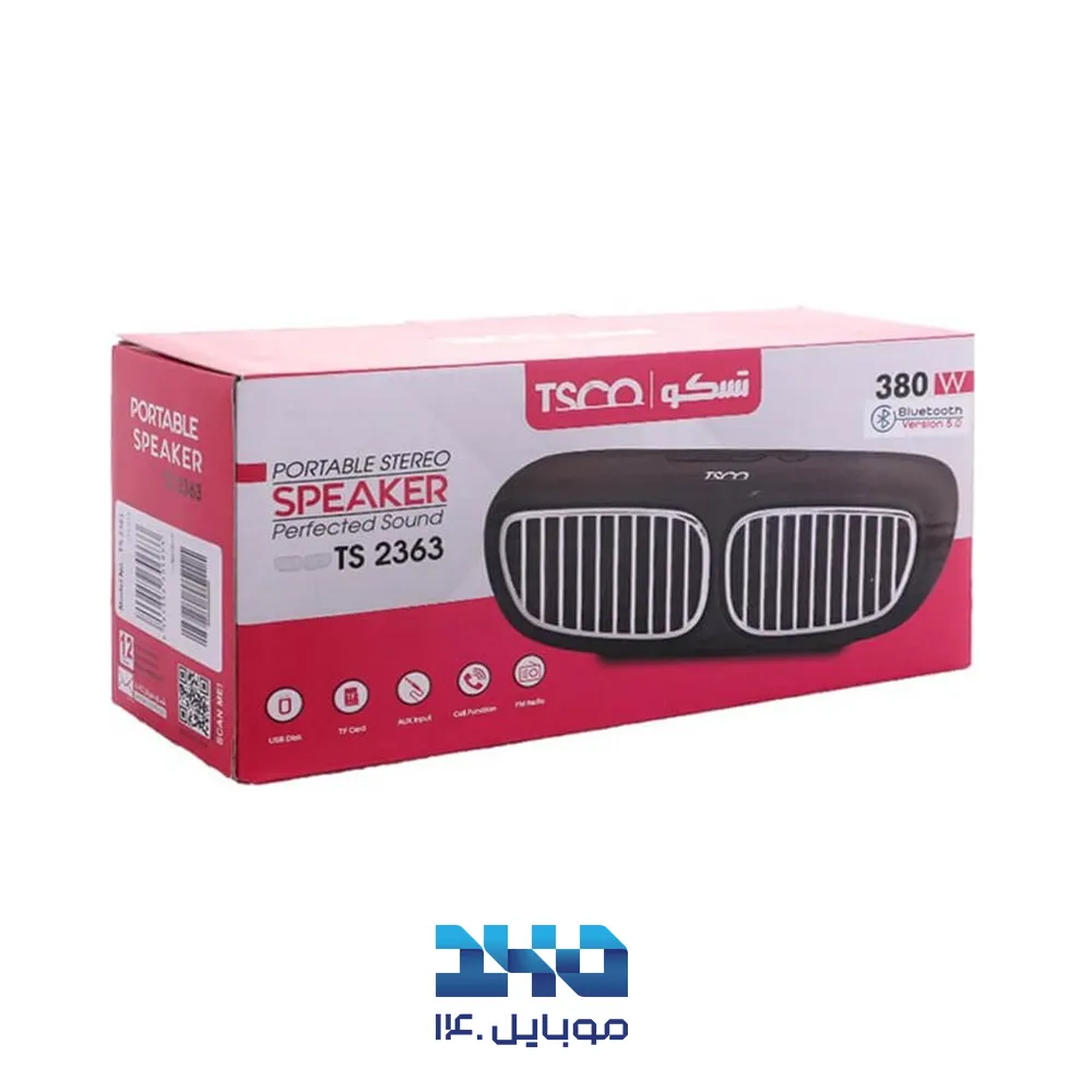 اسپیکر بلوتوثی قابل‌حمل تسکو مدل TS 2363