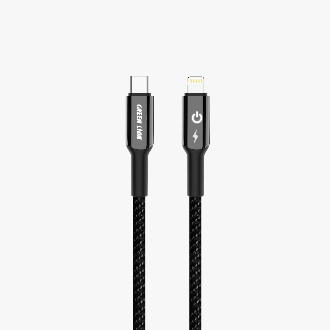 کابل تبدیل USB-C به لایتنینگ گرین لاین با روکش Braided طول 1 متر