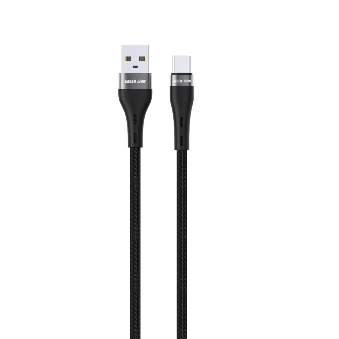 کابل شارژ گرین لاین مدل (USB-A to USB-C Braided Cable) طول 1 متر