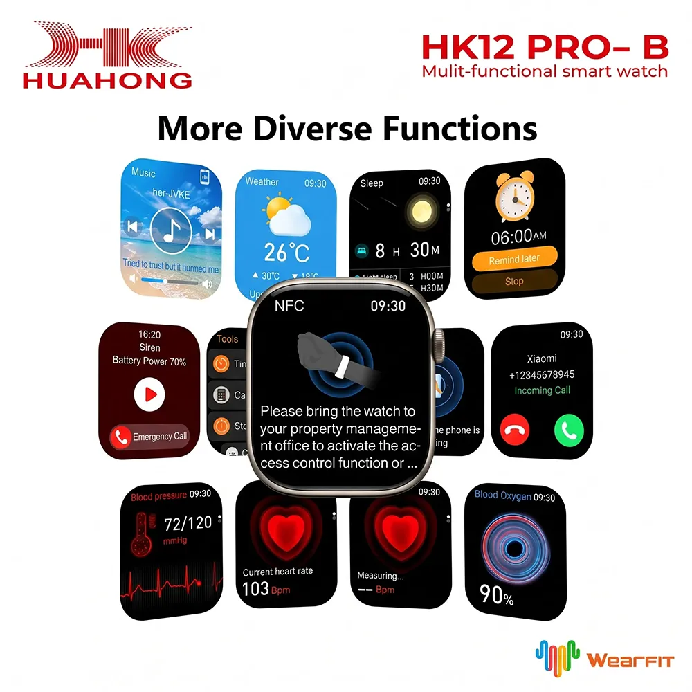 ساعت هوشمند هواهونگ مدل HK12 Pro B سایز 47 میلیمتر