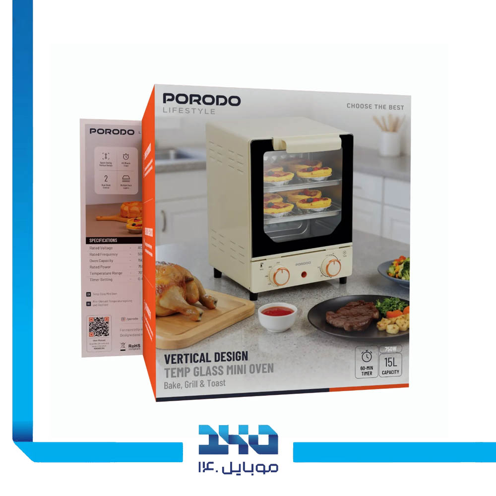 فر برقی مینی رومیزی پرودو مدل (PDMOKB15FWH)