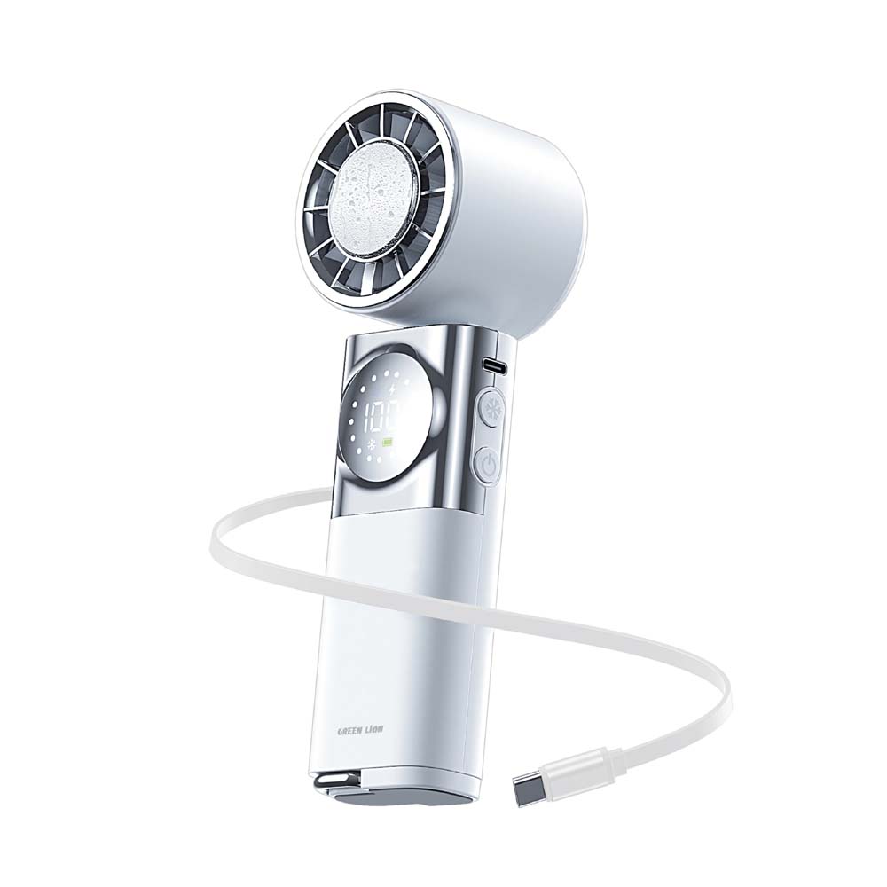 پنکه دستی و پاوربانک گرین لاین POWER WIND 2 IN 1 مدل (Handheld Mini Fan)