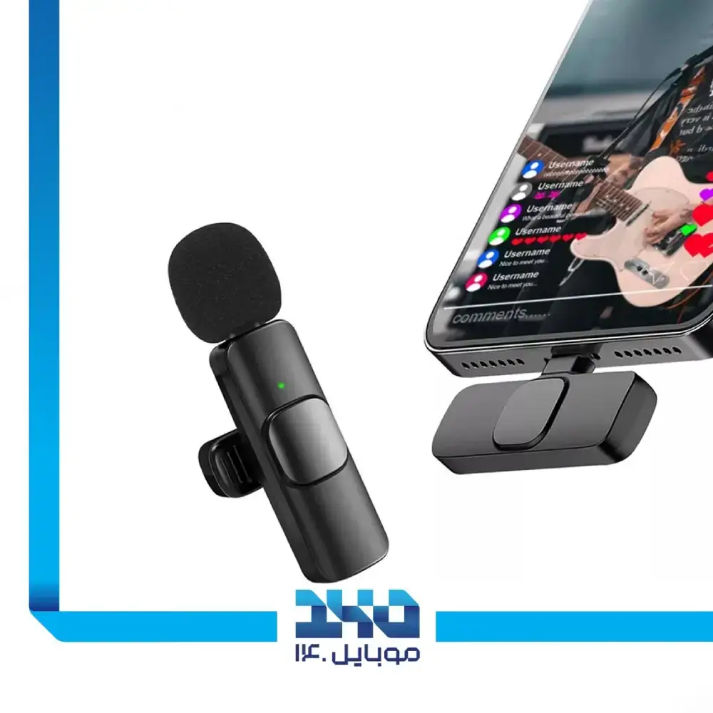 میکروفون بی سیم و یقه‌ای مدل K9 Type-C