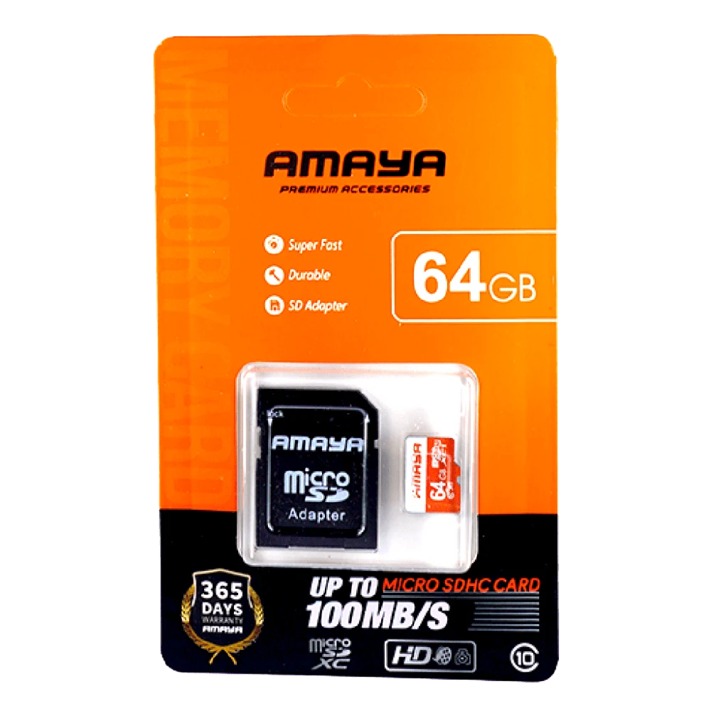 کارت حافظه Micro SDXC آمایا Class 10 سرعت تا 100 مگابایت ظرفیت 64 گیگابایت