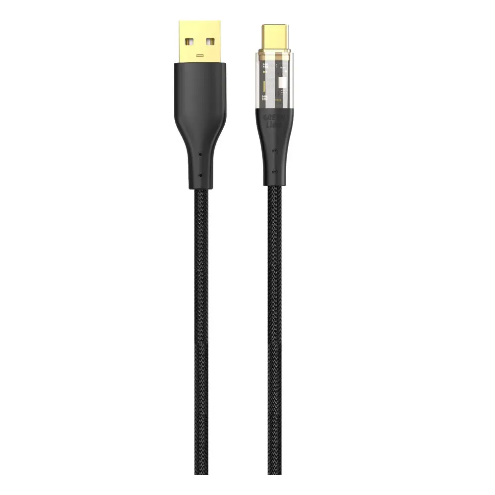 کابل USB-A به تایپ سی گرین لاین مدل Transparent