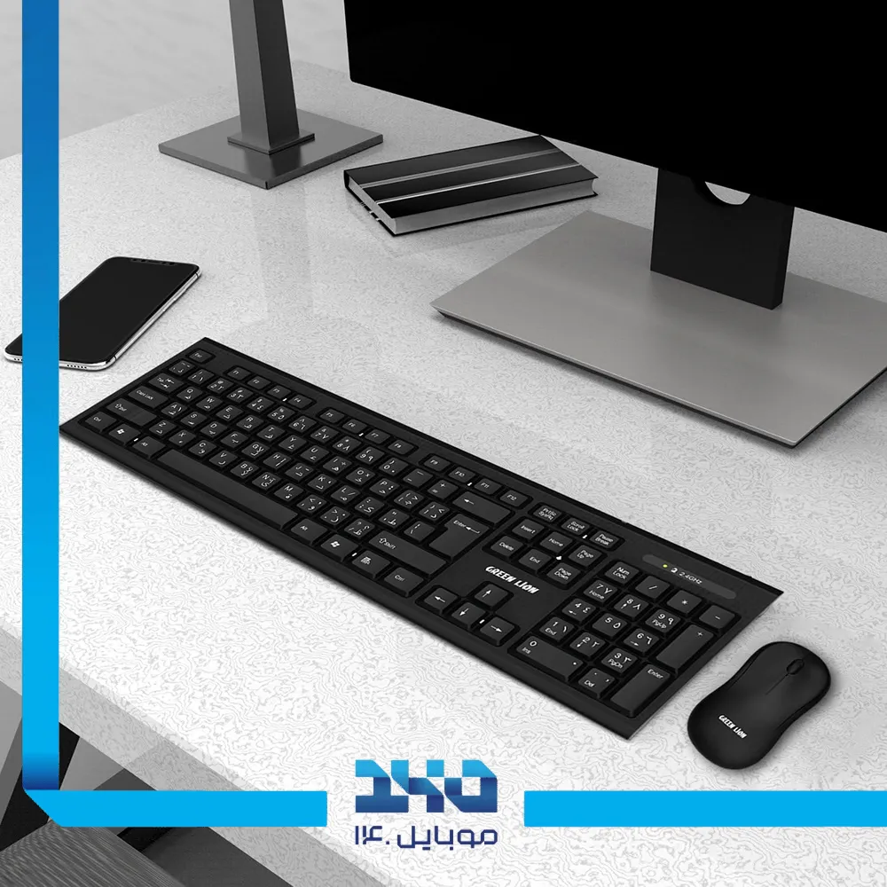 کیبورد و ماوس بی سیم گرین لاین مدل Wireless Keyboard And Mouse