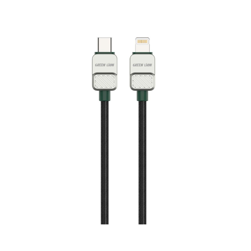 کابل USB-C به لایتنینگ 27 وات گرین لاین مدل Electroplated Braided