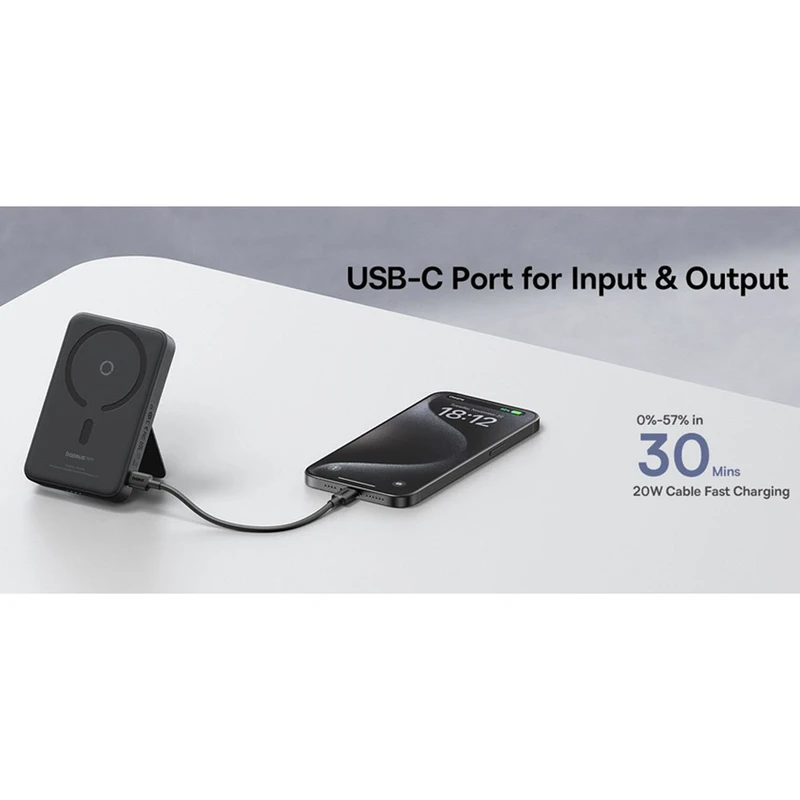هولدر موبایل و پاوربانک بیسوس 5000 mAh مدل MagPro Magnetic Bracket 20w