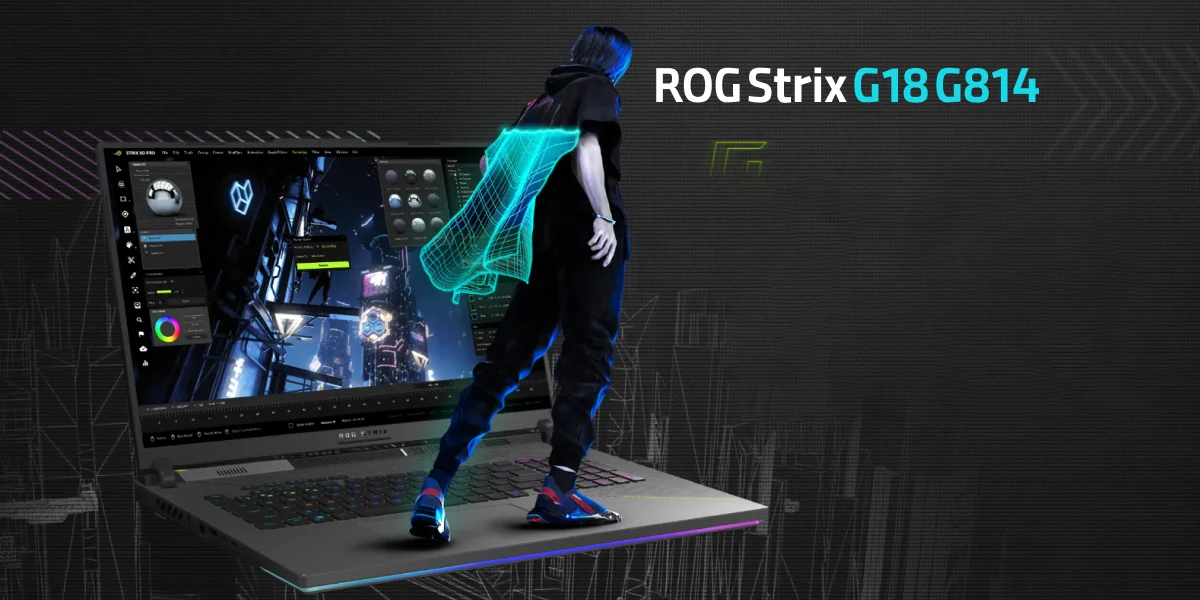 لپ‌تاپ ایسوس 18 اینچ ROG Strix G18 G814