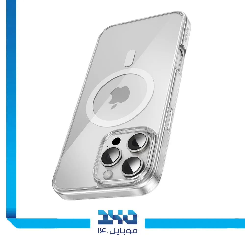 قاب گوشی آیفون 16 پرو مدل Green Lion MagSafe Crystal Clear فوق شفاف
