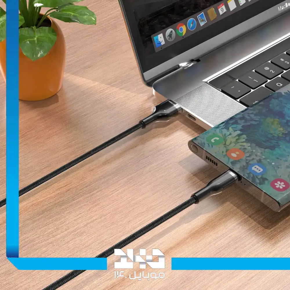 کابل شارژ USB-A به USB-C گرین لاین با روکش Braided و کانکتور آلیاژ روی توان 18 وات