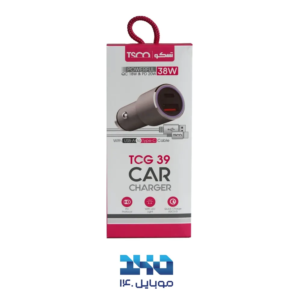 شارژر فندکی تسکو مدل TCG 39