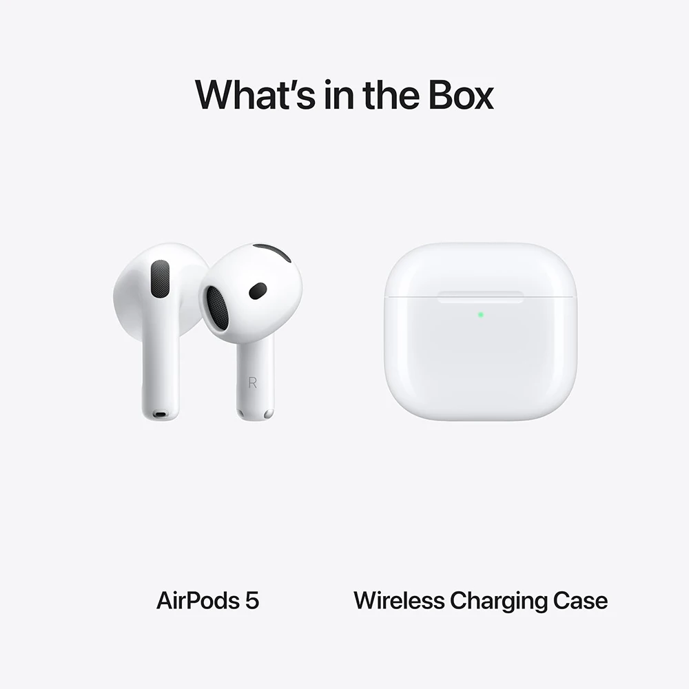 هندزفری بی سیم اپل با نویز کنسلینگ (ANC) مدل AirPods 5 با کیس شارژ بی سیم