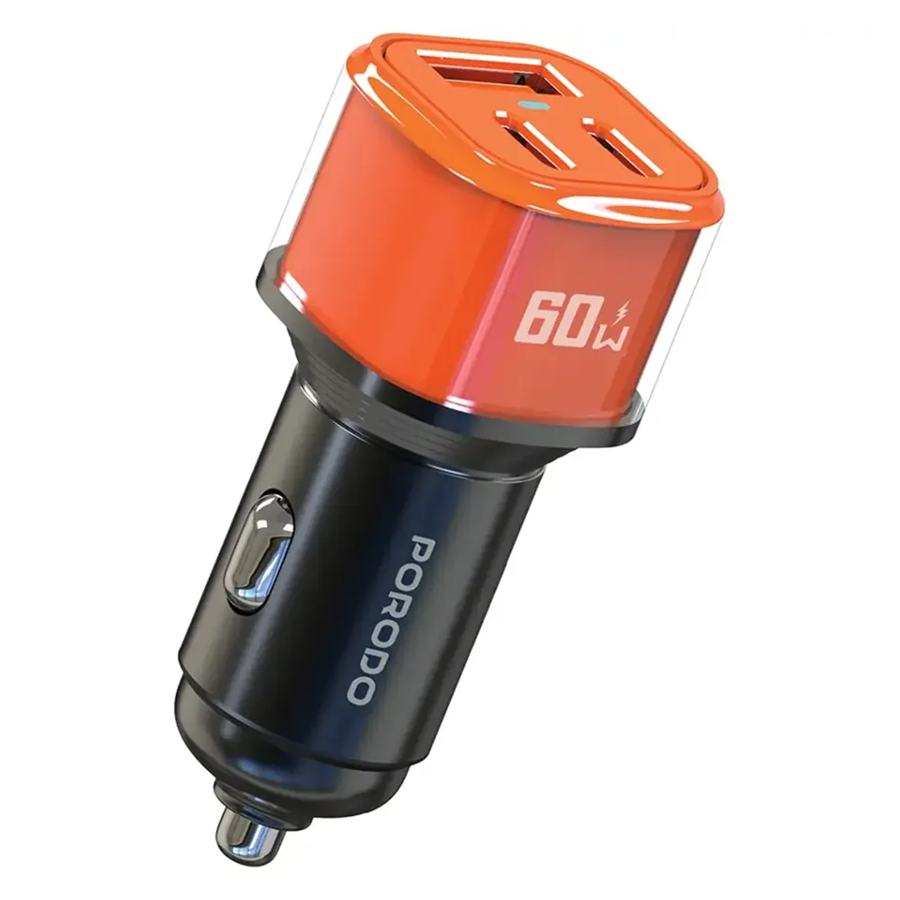 شارژر فندکی پرودو مدل CCR60W سه پورت 60W