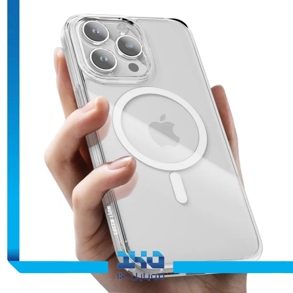 قاب گوشی آیفون 15 پرو مدل Green Lion MagSafe Crystal Clear فوق شفاف