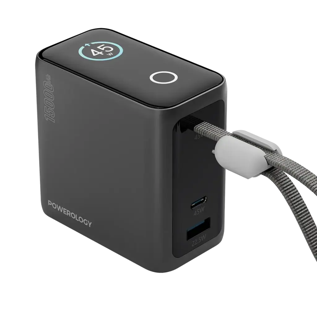 پاوربانک پاورولوژی 15000 میلی‌آمپر Mini Power Bank مدل (PPBCHA60)