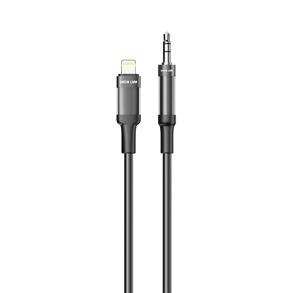 کابل لایتنینگ به AUX گرین لاین مدل Braided طول 1 متر