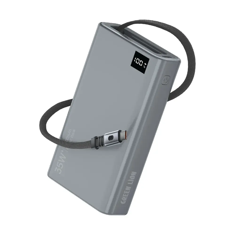 پاوربانک 10000 میلی‌آمپر گرین لاین مدل Retractable