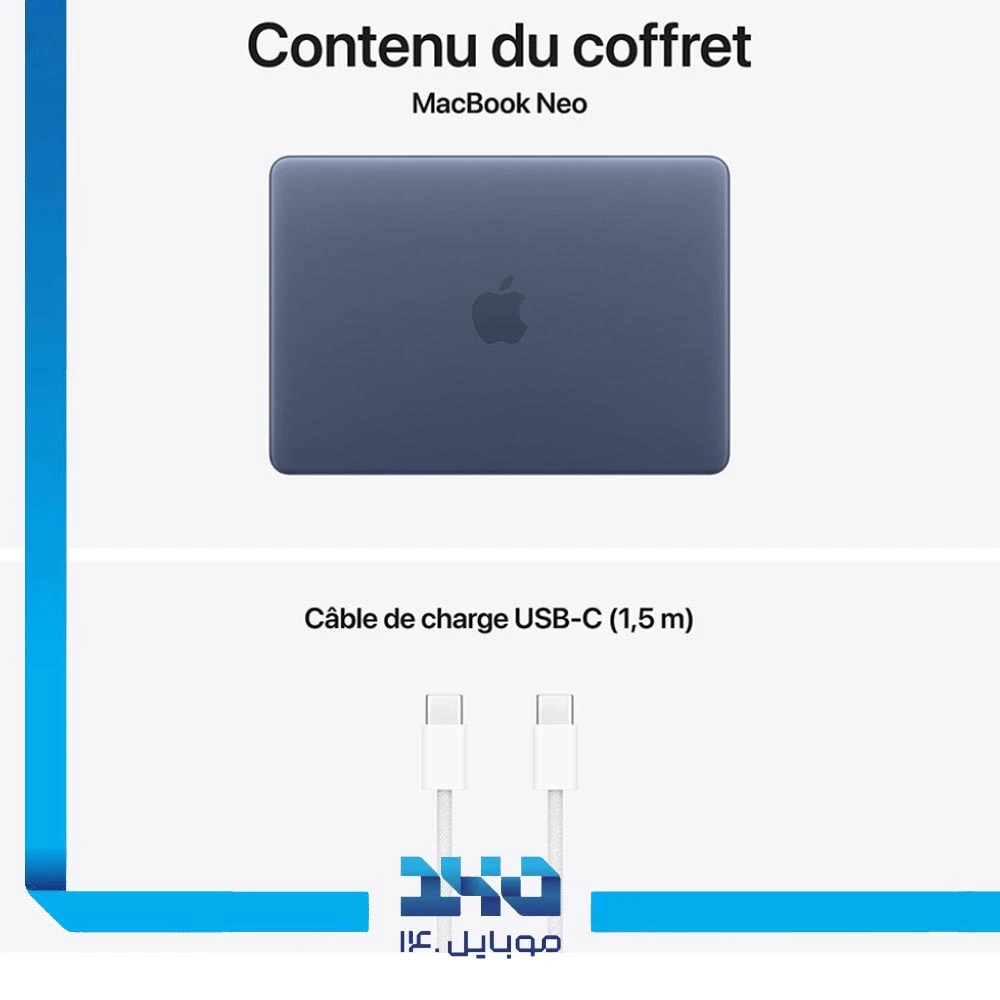 لپ تاپ اپل 13 اینچی MacBook Neo مدل MHFF4 A18 Pro 6Core 8GB 256GB