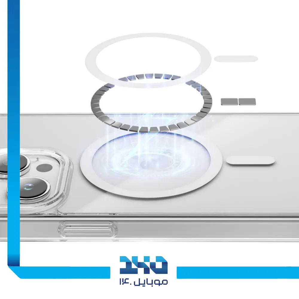 قاب گوشی آیفون 15 پرو مدل Green Lion MagSafe Crystal Clear فوق شفاف