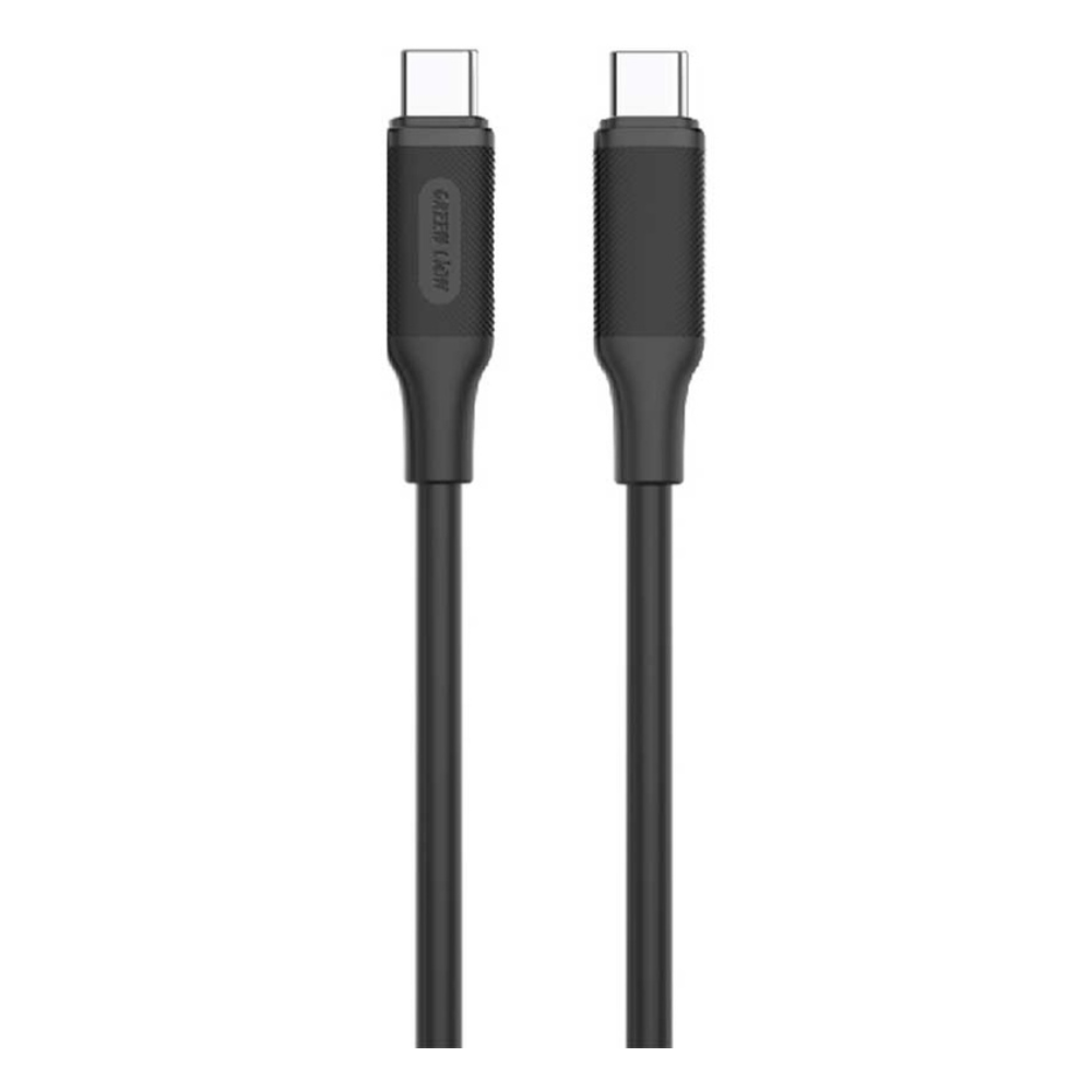 کابل تایپ سی به تایپ سی گرین لاین مدل USB-C TO USB-C PVC CABLE 1M 60W