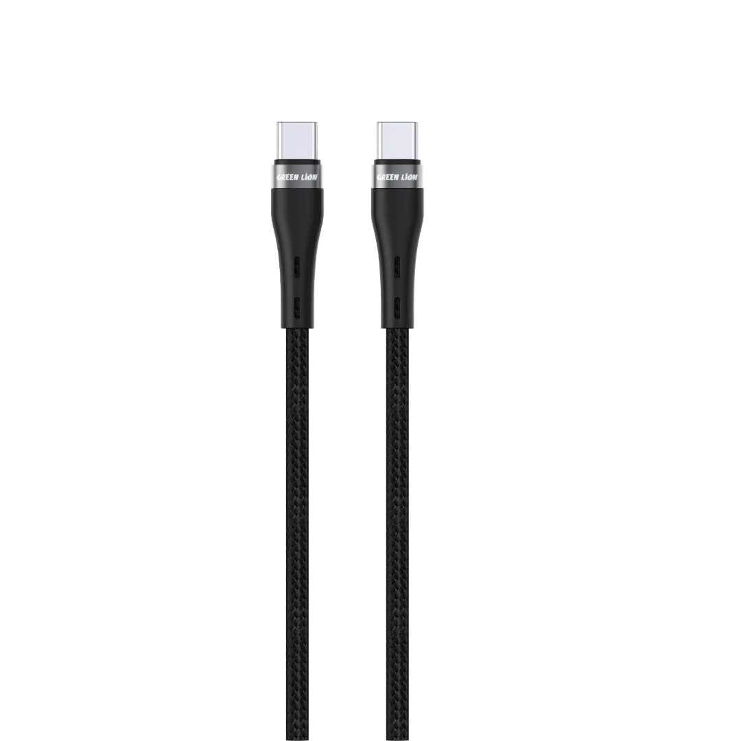 کابل شارژ گرین لاین مدل (USB-C to USB-C Braided Cable) توان 60 وات