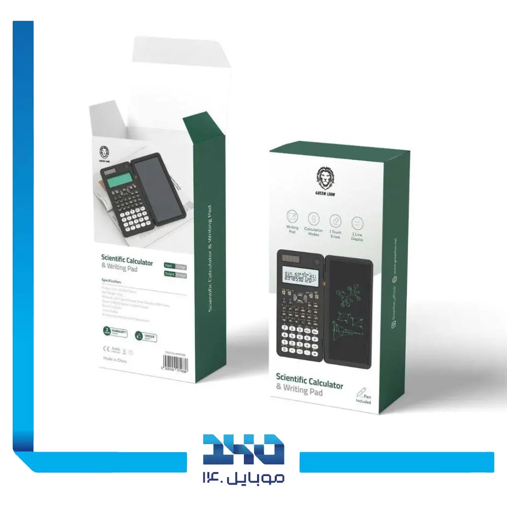 ماشین حساب به همراه پد یادداشت گرین لاین مدل Scientific Calculator