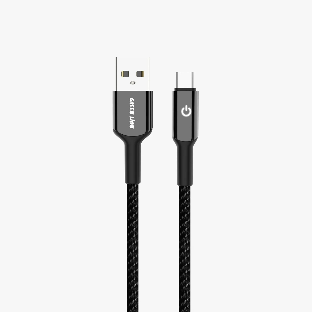 کابل تبدیل USB-A به USB-C گرین لاین روکش Braided طول 1 متر