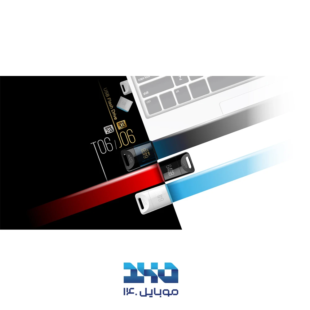 فلش مموری سیلیکون پاور مدل Touch T06 ظرفیت 64 گیگابایت