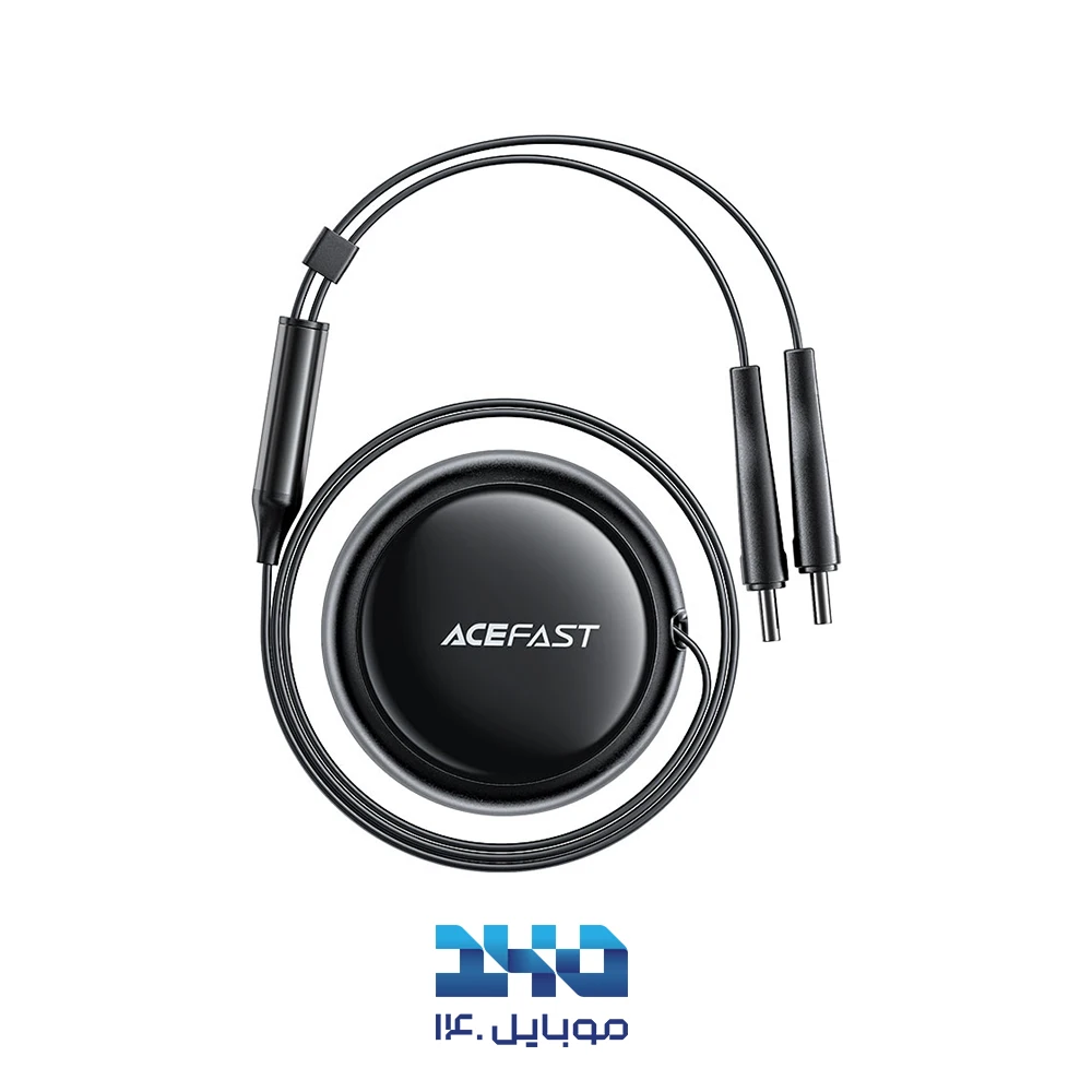شارژر فندکی 53 وات ایس فست مدل B13 با کابل متصل جمعشونده دو سر USB-C