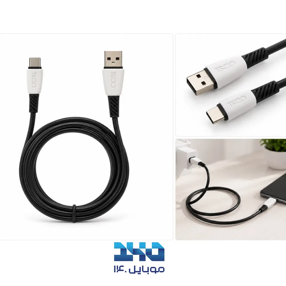 کابل USB-A به USB-C تسکو مدل TCC 402 طول 1 متر