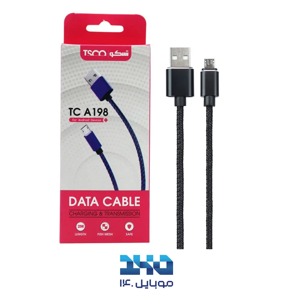 کابل تبدیل USB به microUSB تسکو مدل TCA 198 طول 2 متر