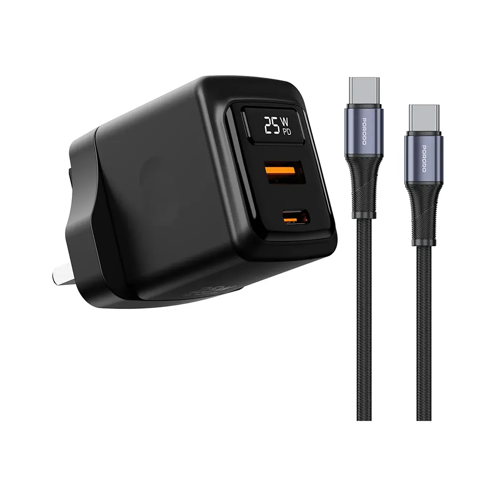 شارژر دیواری 25 وات پرودو مدل FWCH079C با کابل Type-C