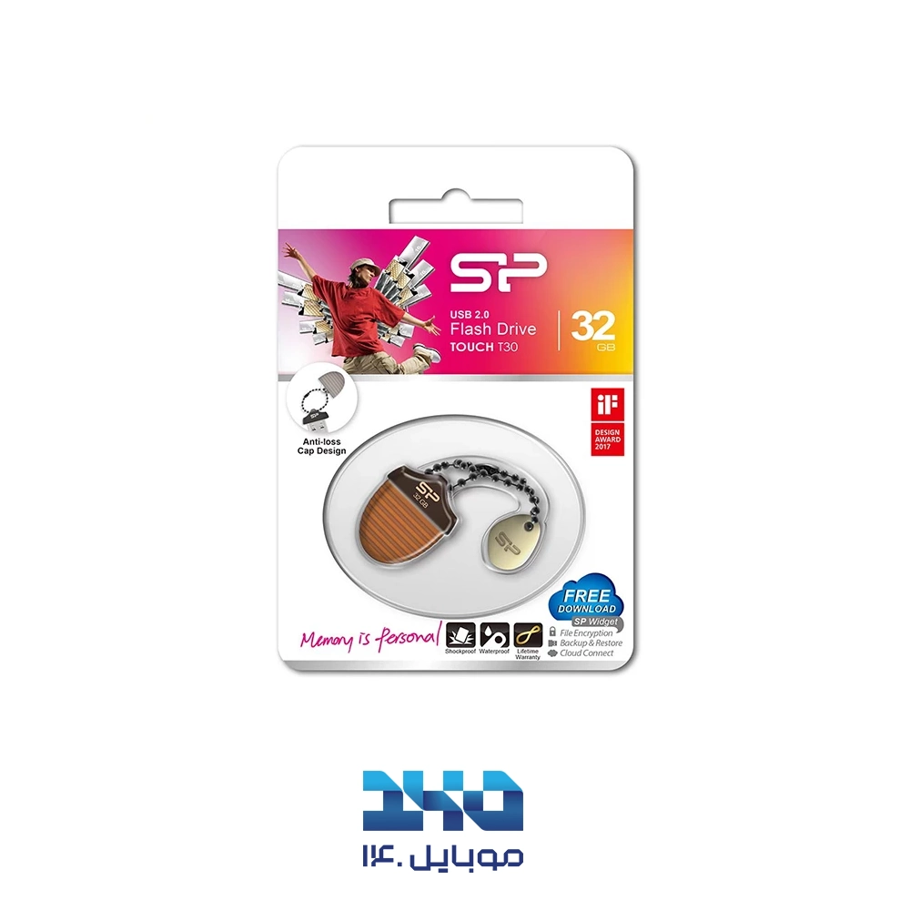 فلش مموری سیلیکون پاور Touch T30 ظرفیت 32 گیگابایت