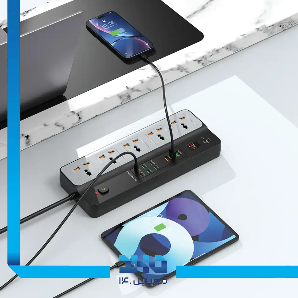 چندراهی برق پرودو 3000 وات مدل (5AC Universal Power Strip)