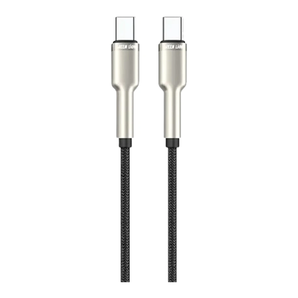 کابل دو سر USB-C گرین لاین مدل Braided Zinc Alloy Cable توان 60 وات