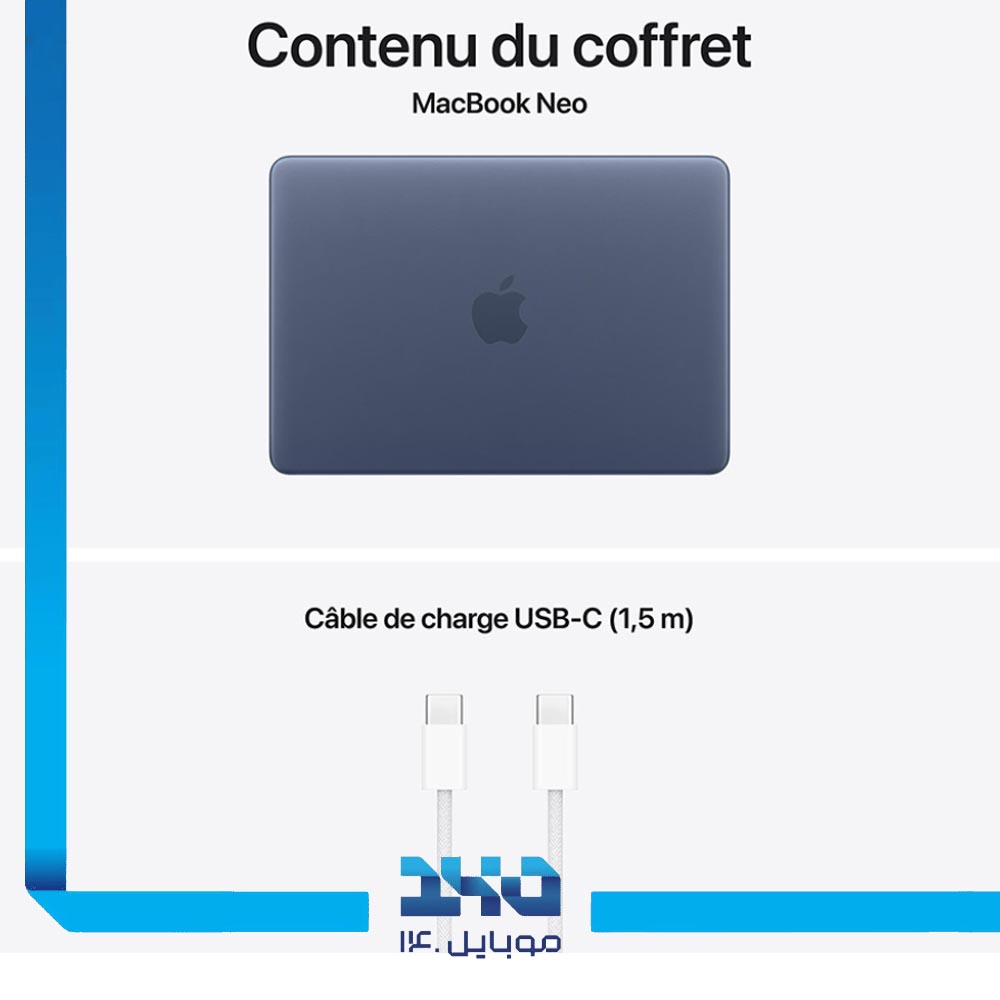 لپ تاپ اپل 13 اینچی MacBook Neo مدل MHFF4 A18 Pro 6Core 8GB 256GB
