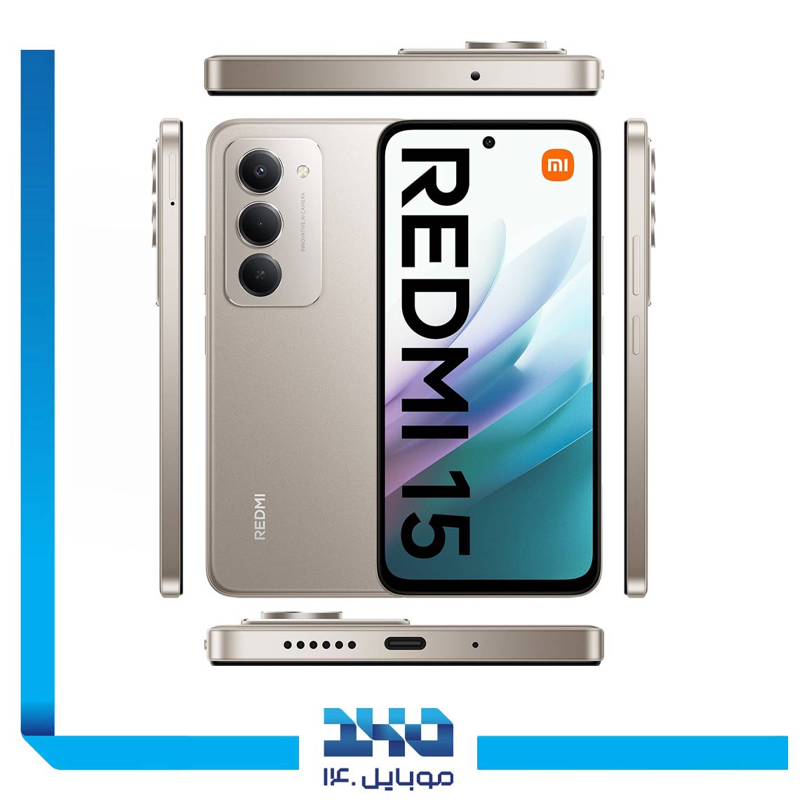 گوشی موبایل شیائومی مدل Redmi 15 ظرفیت 128 گیگابایت رم 6 گیگابایت | 4G