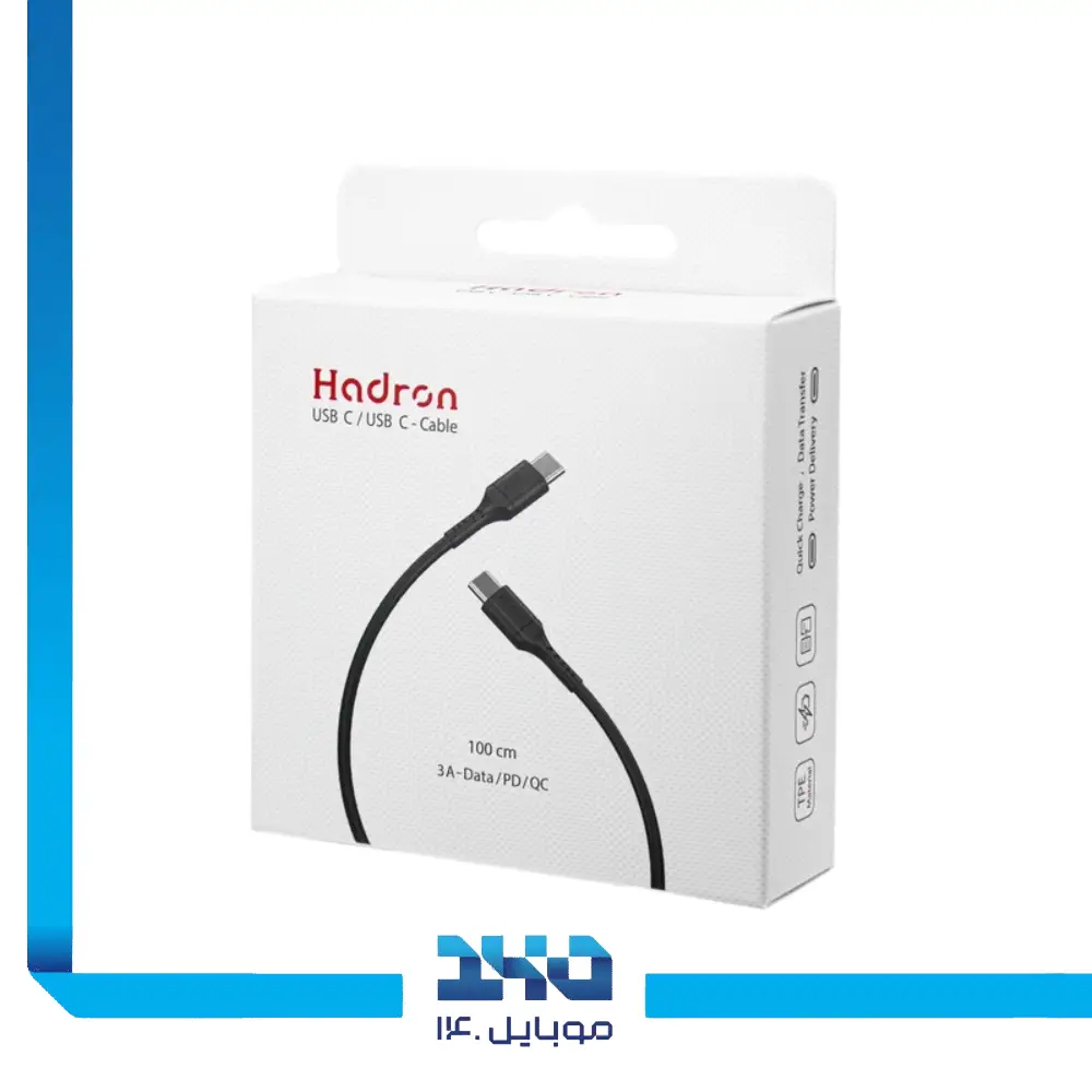 کابل تایپ سی به تایپ سی هادرون مدل HTC-C-C01- یک متری