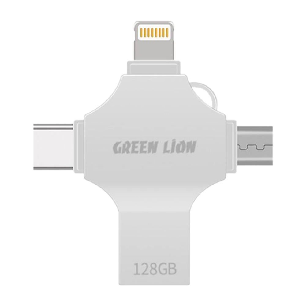 فلش مموری 4 به 1 گرین لاین مدل GN4IN1USB128SL ظرفیت 128 گیگابایت