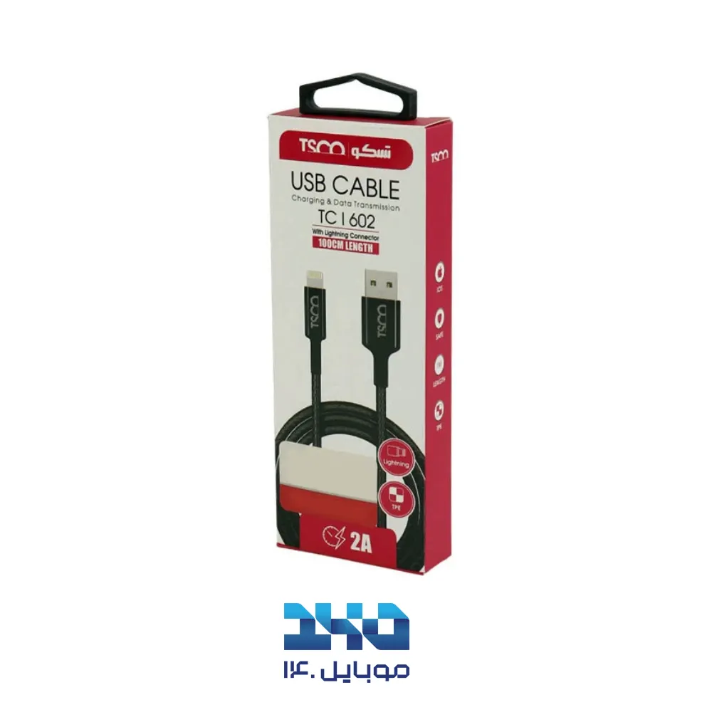 کابل تبدیل USB به لایتنینگ تسکو مدل TC i602 طول 1 متر