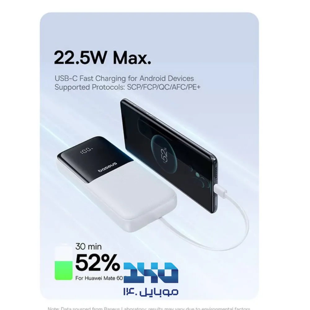 پاوربانک بیسوس 20000mAh مدل LIPOW Dual