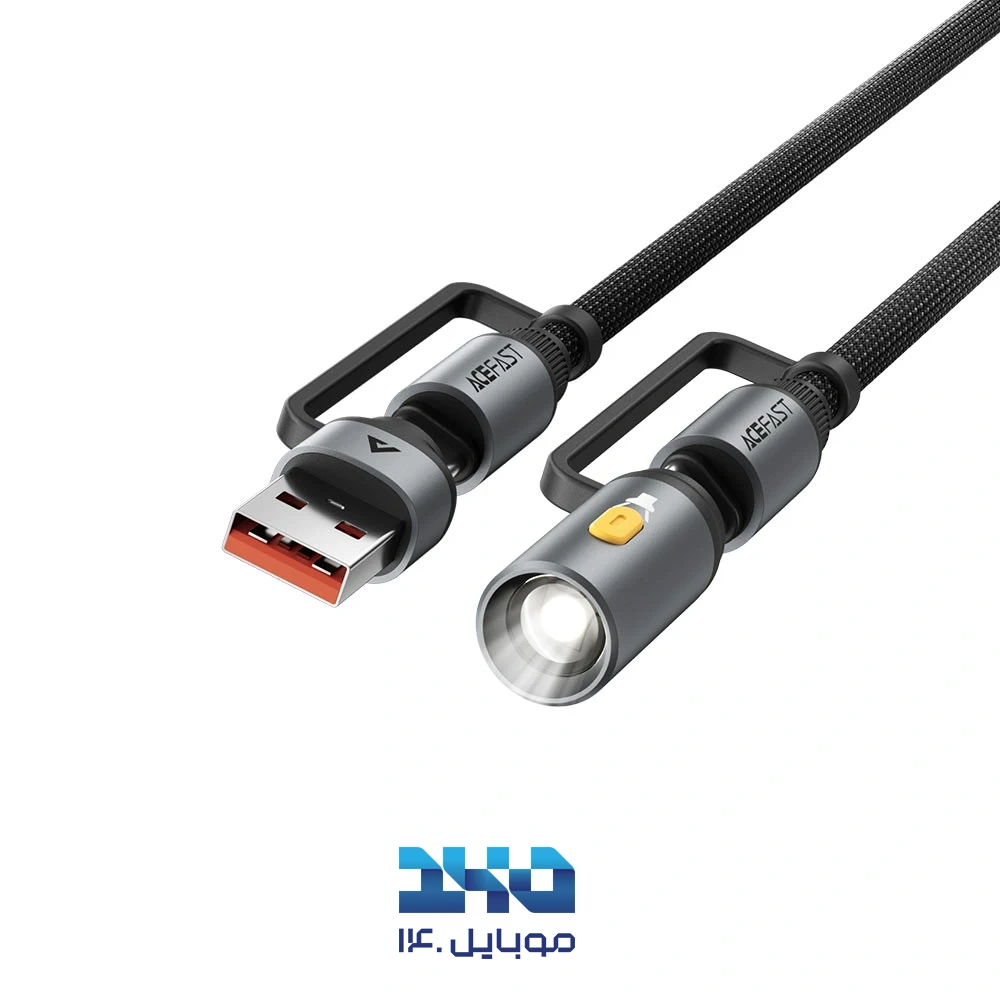کابل Type-C به Type-C چندکاره ایس فست مدل J5 Acewire Pro طول 1.2 متر