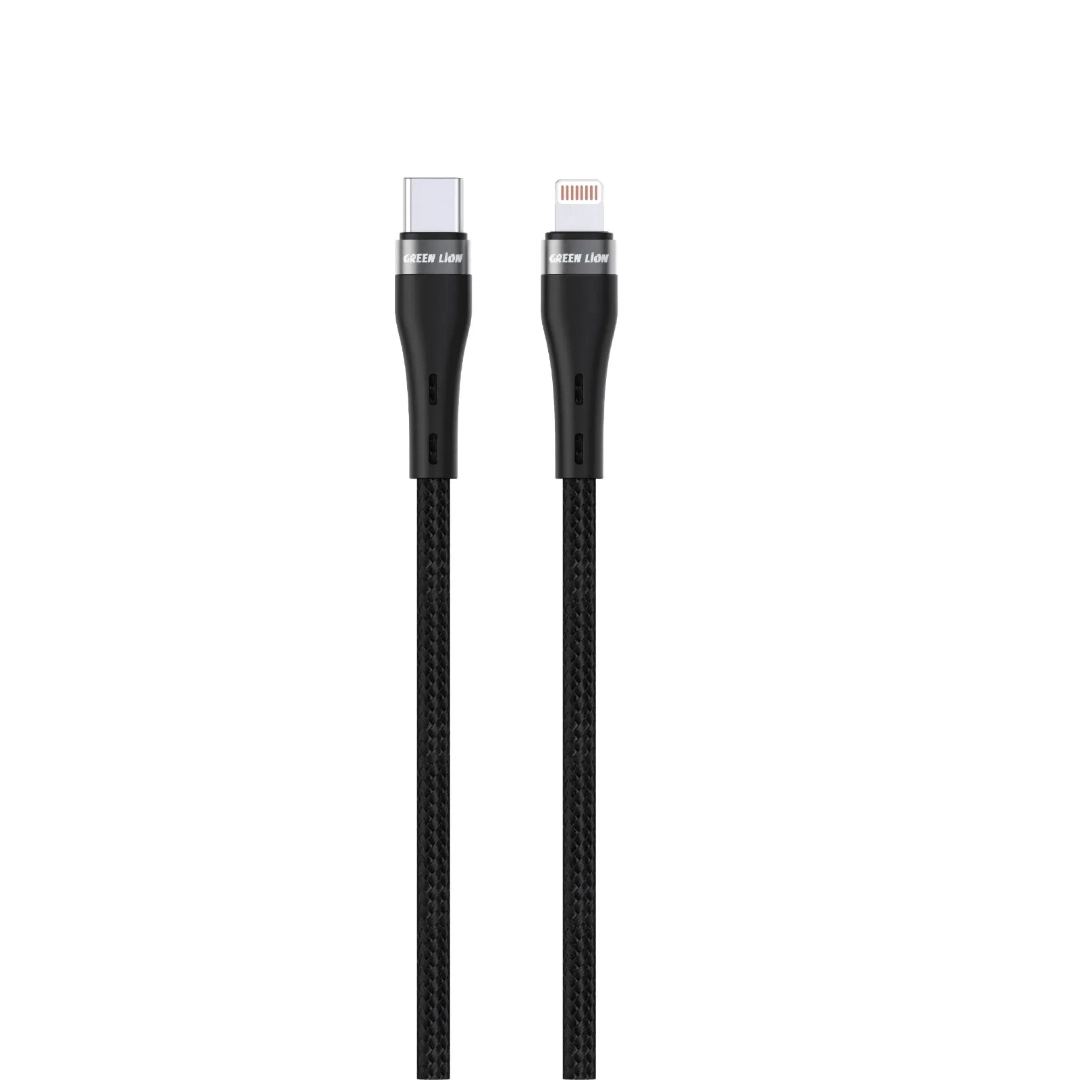 کابل تبدیل USB-C به لایتنینگ گرین لاین روکش Braided توان 18 وات